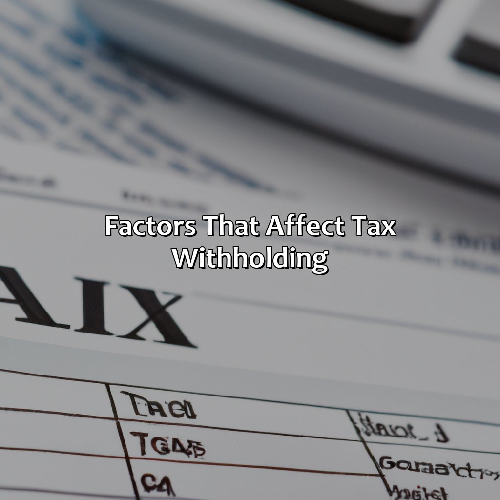 Factors that Affect Tax Withholding-what percentage of taxes should be withheld from social security checks?, 