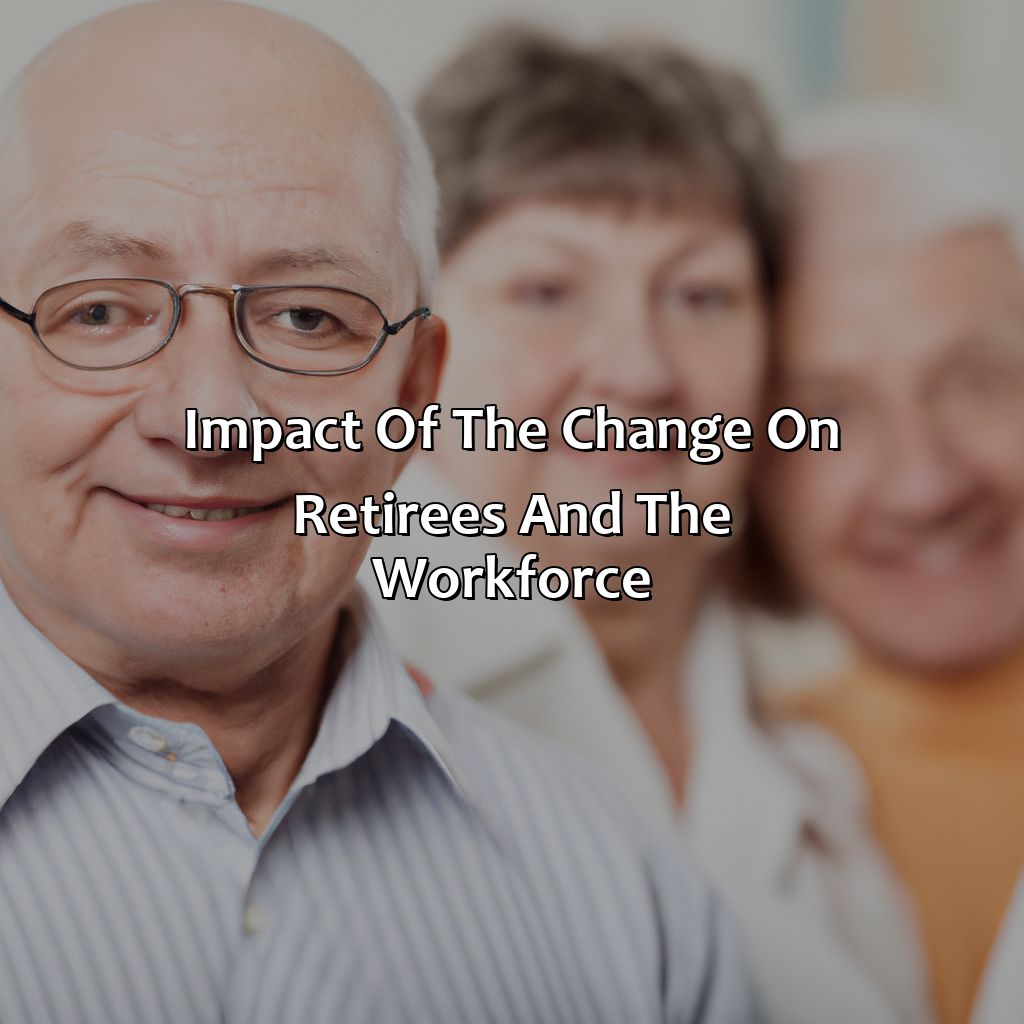 Impact of the change on retirees and the workforce-what president raised the retirement age?, 