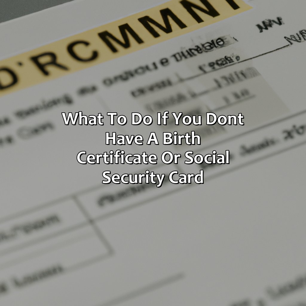 What To Do If You Don’T Have A Birth Certificate Or Social Security Card?