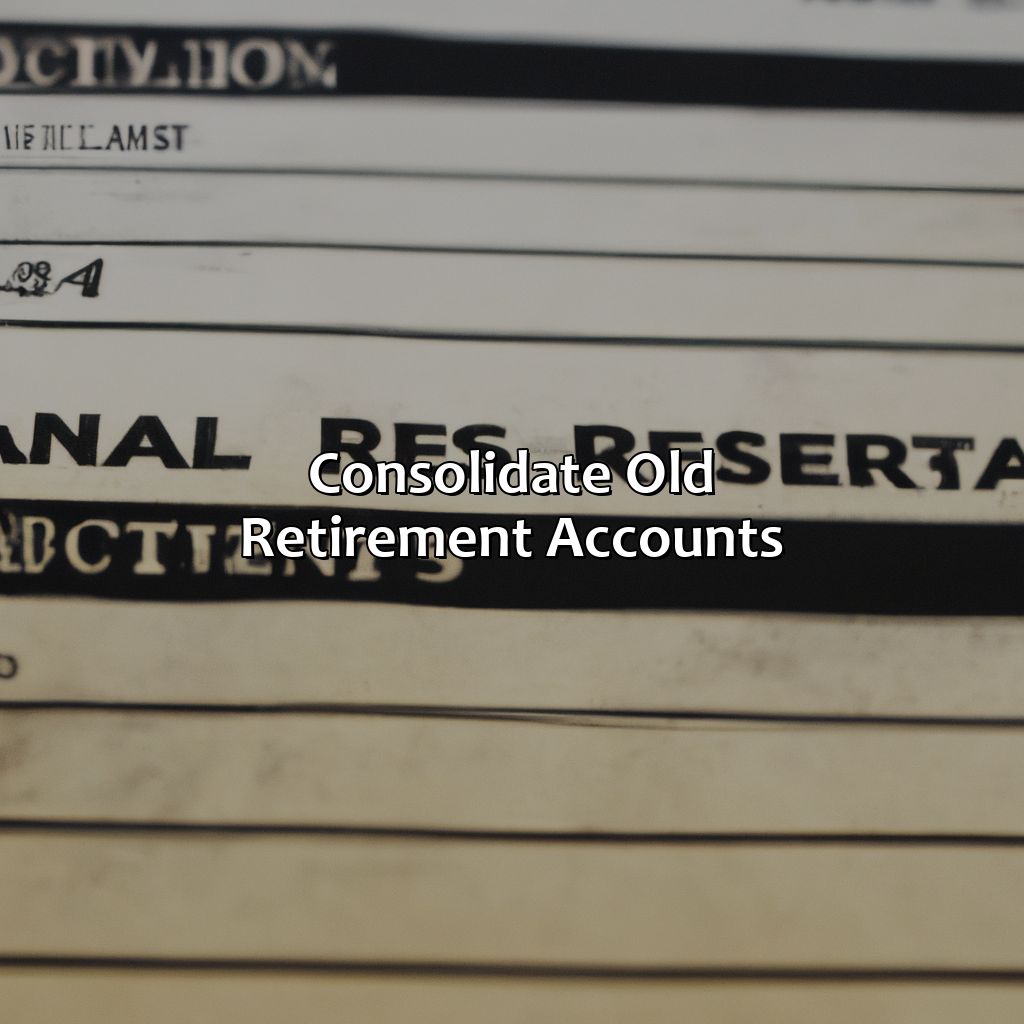 Consolidate Old Retirement Accounts-what to do with old retirement accounts?, 