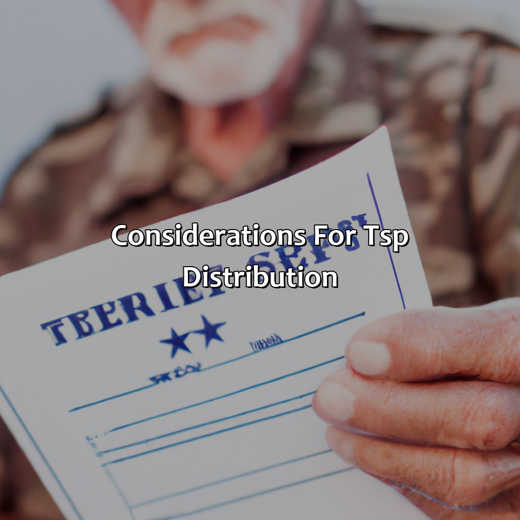 Considerations for TSP Distribution-what to do with tsp after military retirement?, 