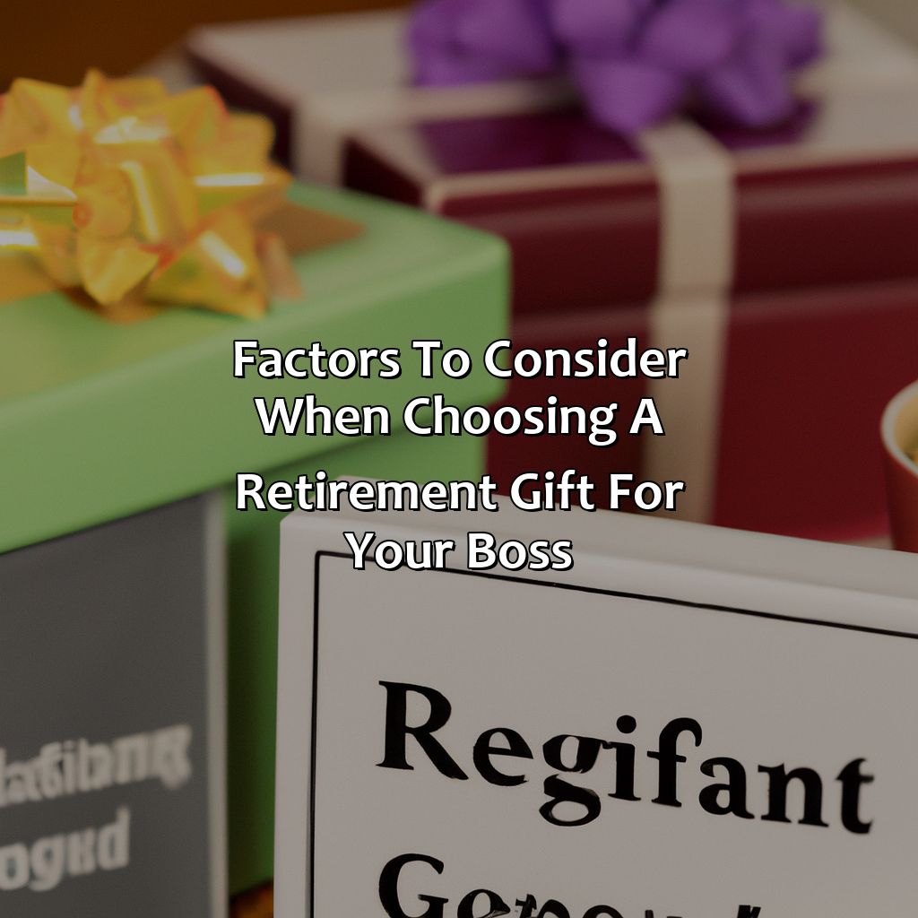 Factors to consider when choosing a retirement gift for your boss-what to get your boss for retirement?, 