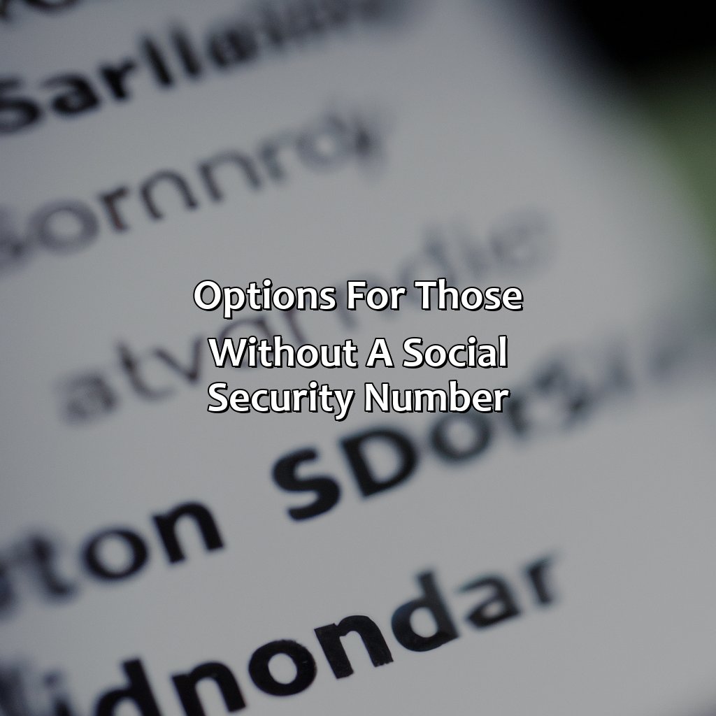 Options for Those Without a Social Security Number-what to put if you don