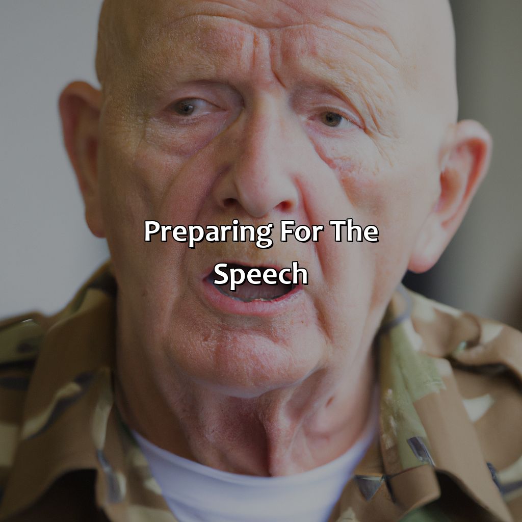 Preparing for the Speech-what to say at military retirement?, 