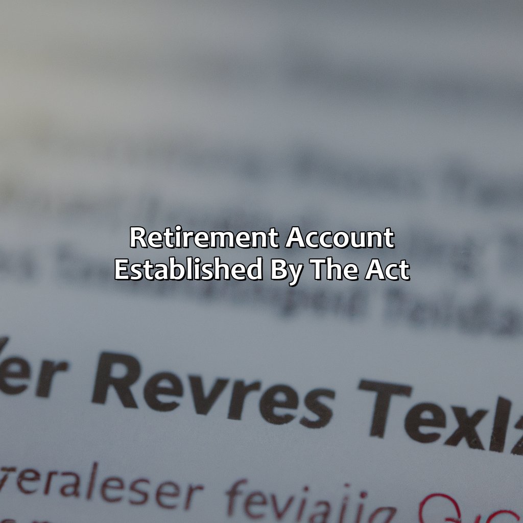 Retirement account established by the act-what type of retirement account was established by the taxpayer relief act of 1997?, 