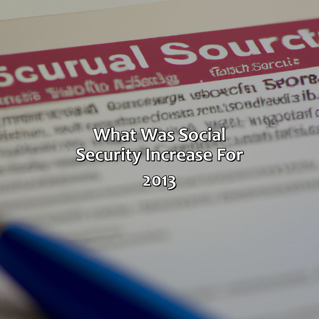 What Was Social Security Increase For 2013?