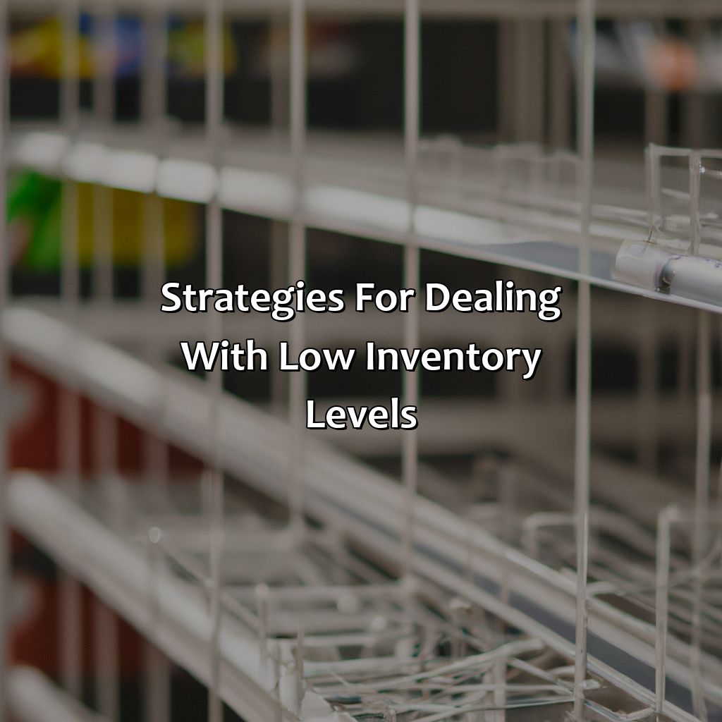 Strategies for dealing with low inventory levels-when inventory levels, inventory investment, and total assets are low?, 