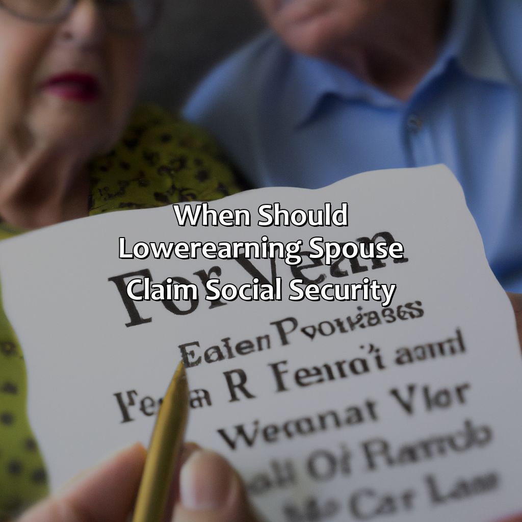 When Should Lower-Earning Spouse Claim Social Security?