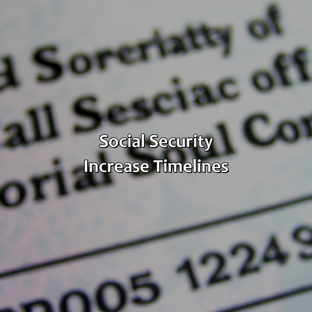 Social Security Increase Timelines-when will the increase in social security take place?, 