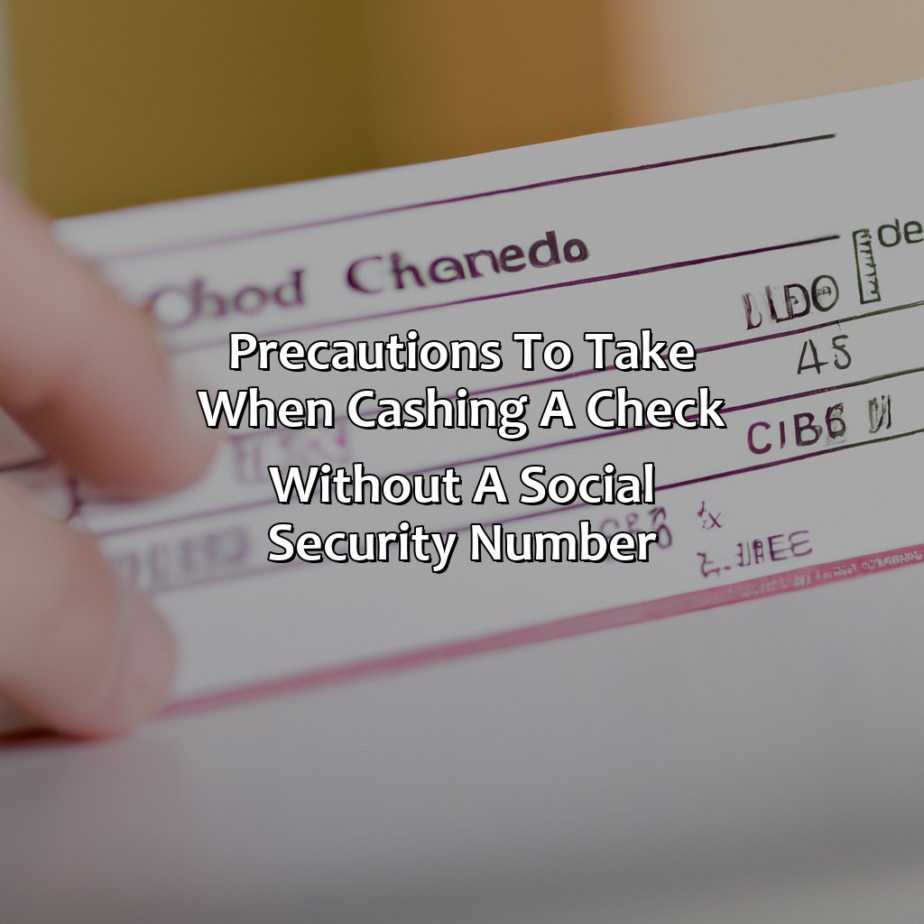 Precautions to take when cashing a check without a social security number-where can i cash a check without a social security number?, 