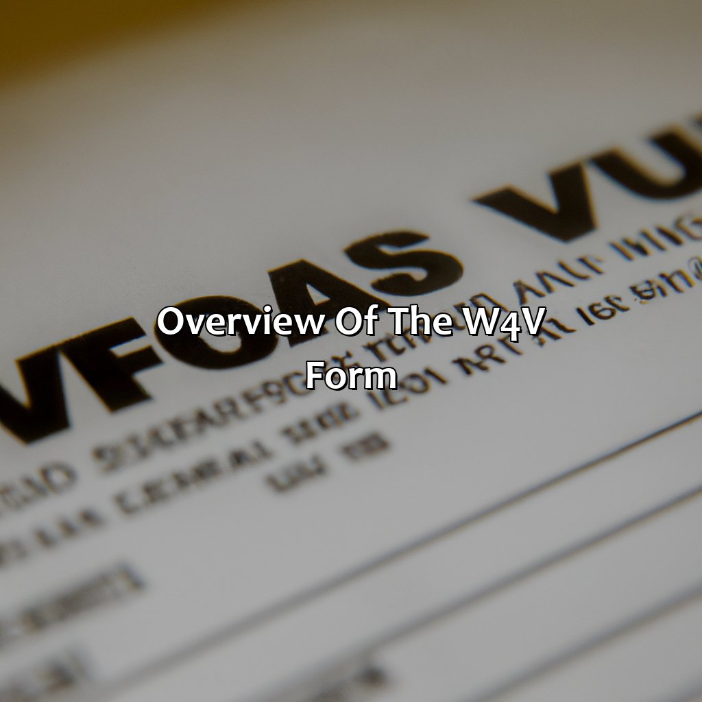 Overview of the W-4V form-where do i send my w-4v form to social security?, 