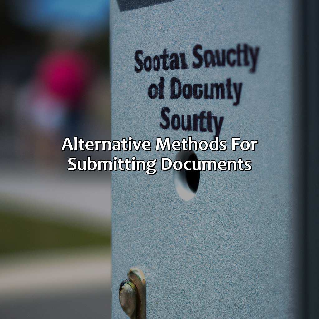 Alternative Methods for Submitting Documents-where is the social security drop box?, 