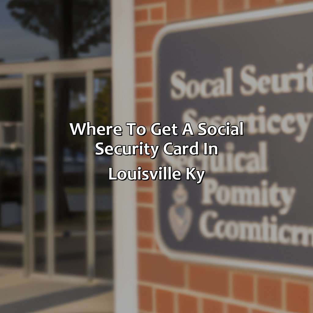 Where To Get A Social Security Card In Louisville Ky?