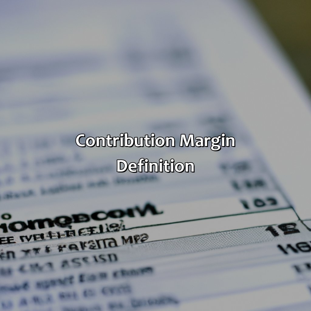 Contribution Margin Definition-which answer can be defined as an investment center is contribution margin?, 