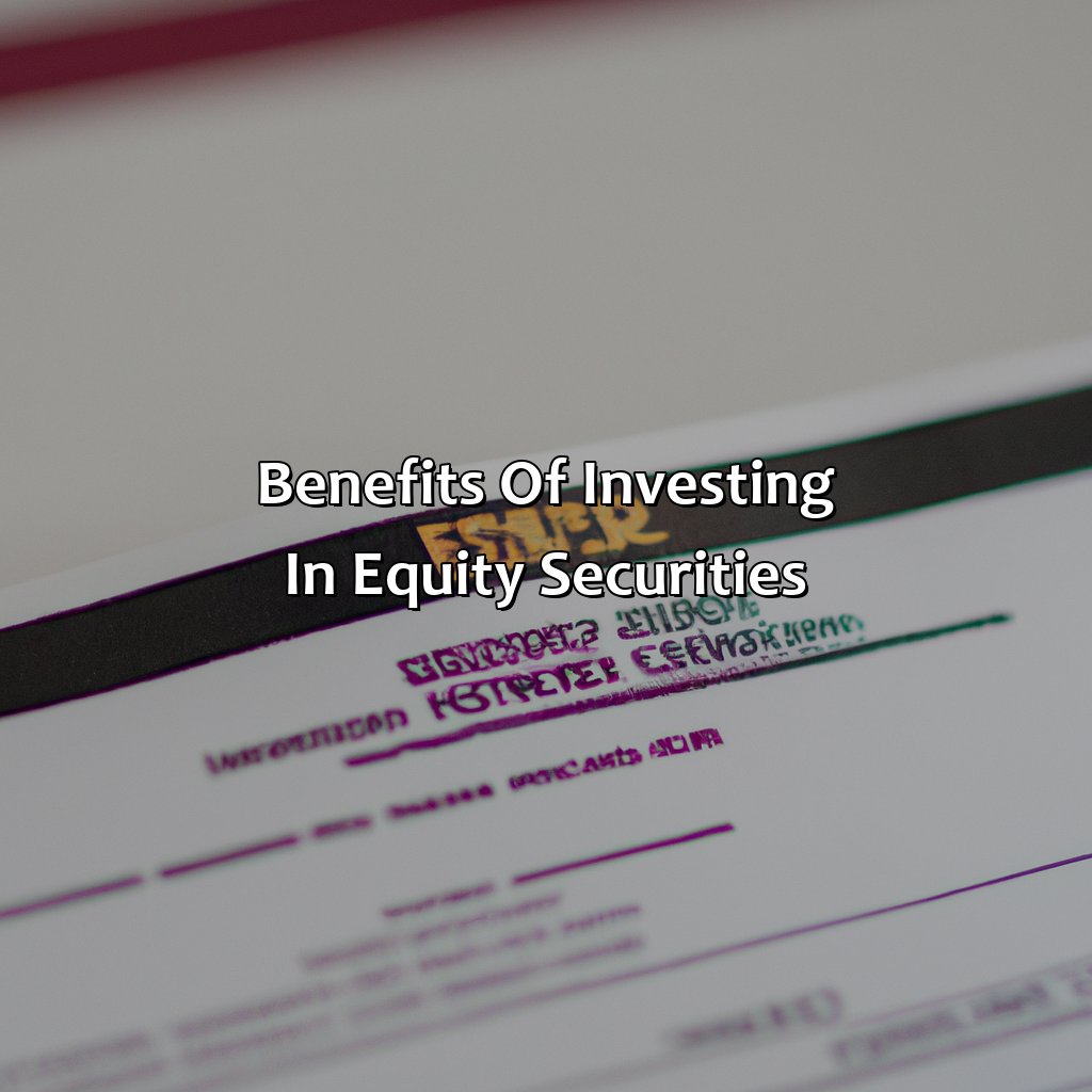 Benefits of Investing in Equity Securities-which investment opportunity represents an ownership interest in a company?, 