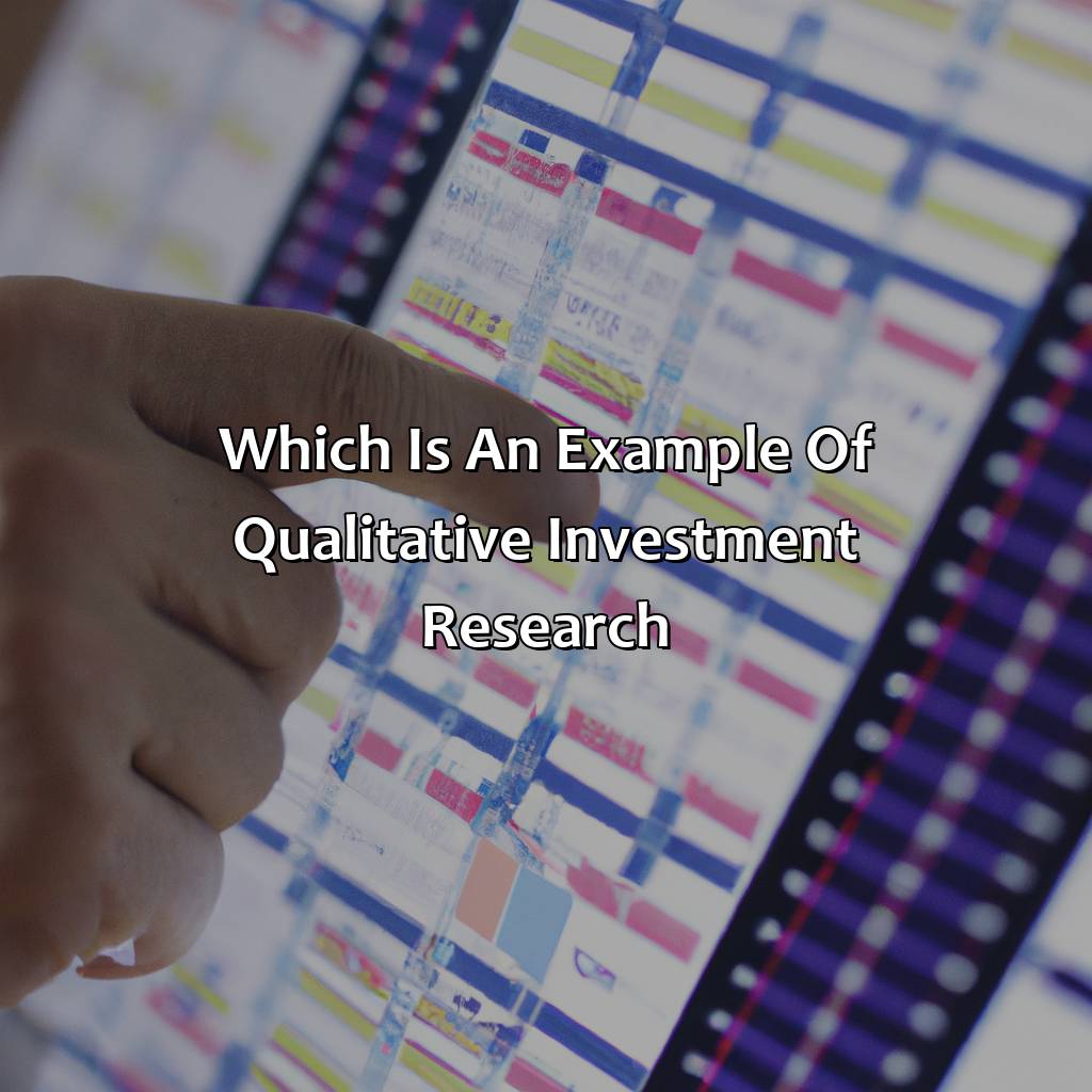 Which Is An Example Of Qualitative Investment Research?