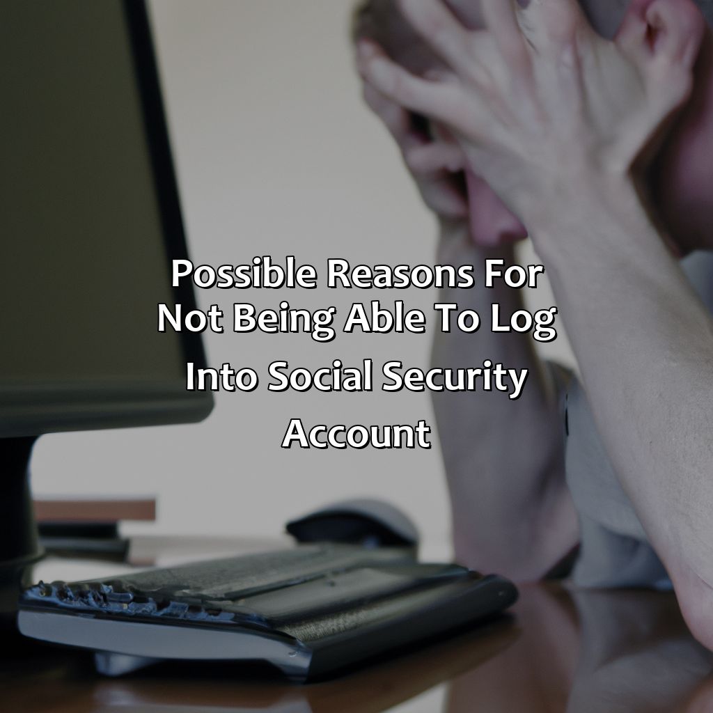 Possible reasons for not being able to log into Social Security account-why can