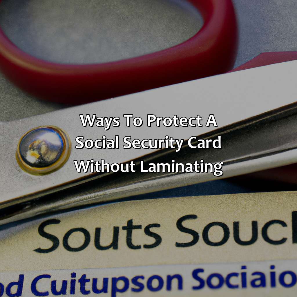 Ways to Protect a Social Security Card Without Laminating-why cant you laminate a social security card?, 