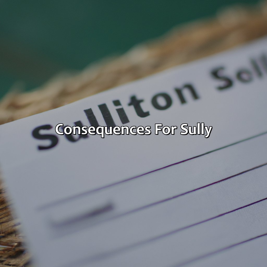 Consequences for Sully-why did sully lose his pension?, 