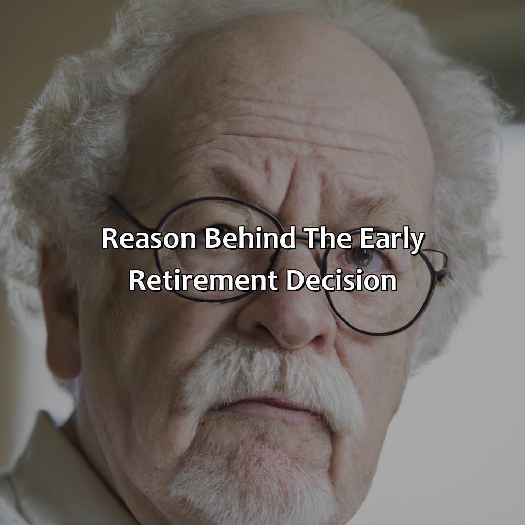 Reason behind the early retirement decision-why did the math professor choose early retirement?, 