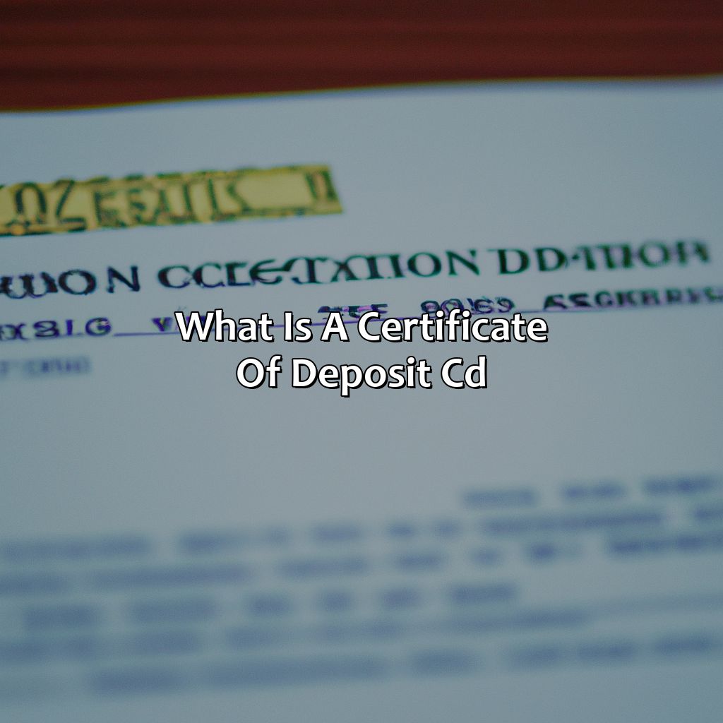 What is a certificate of deposit (CD)?-why is a certificate of deposit considered such a safe investment?, 