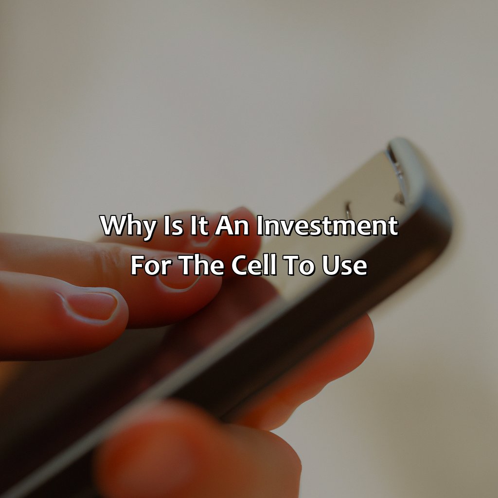 Why Is It An Investment For The Cell To Use?