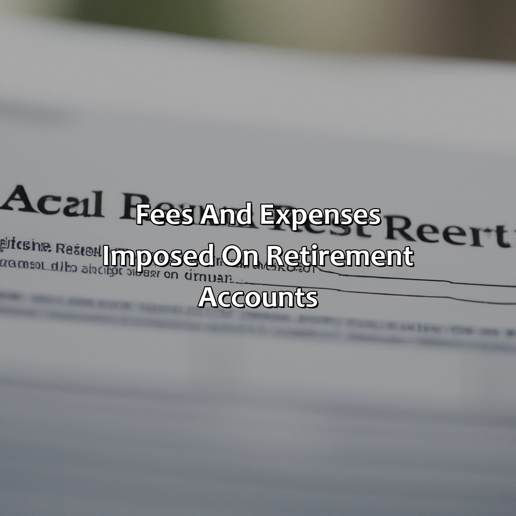 Fees and expenses imposed on retirement accounts-why is my retirement account losing money?, 