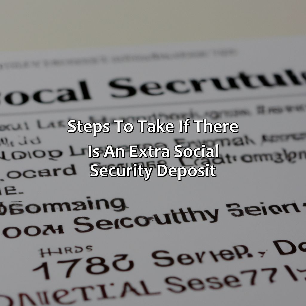 Steps to Take if There is an Extra Social Security Deposit-why is there an extra deposit from social security?, 