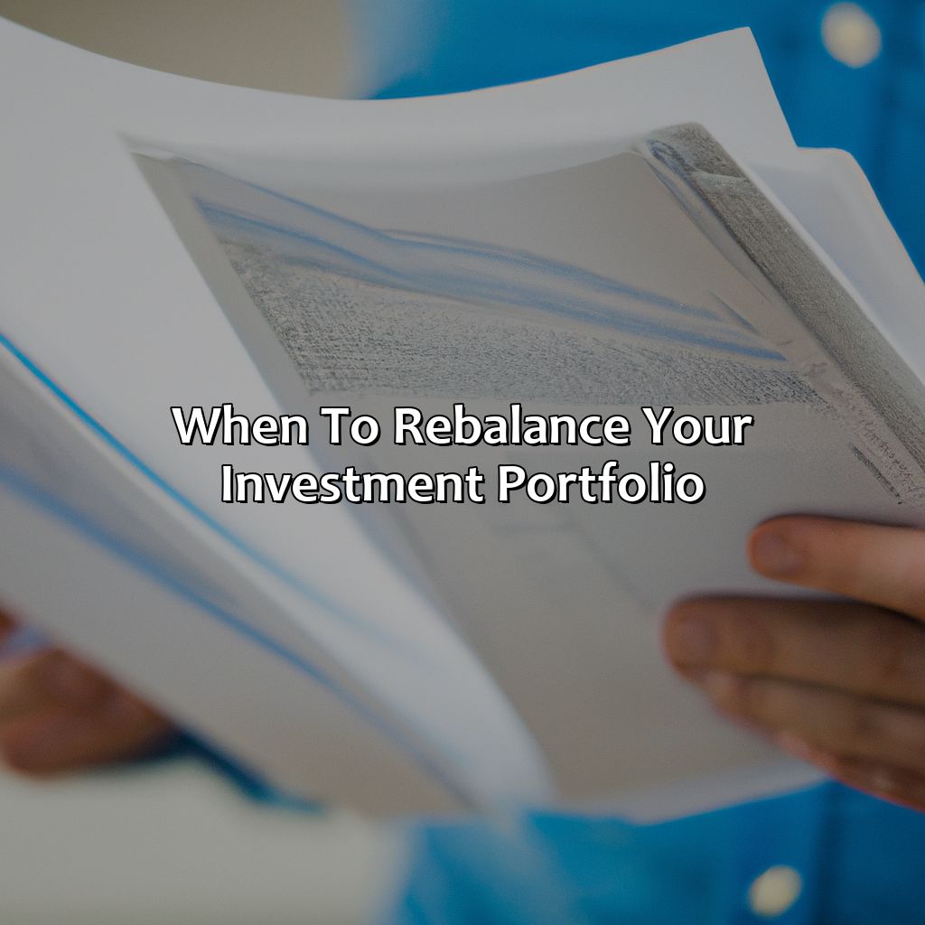 When to Rebalance your Investment Portfolio-why rebalance investment portfolio?, 