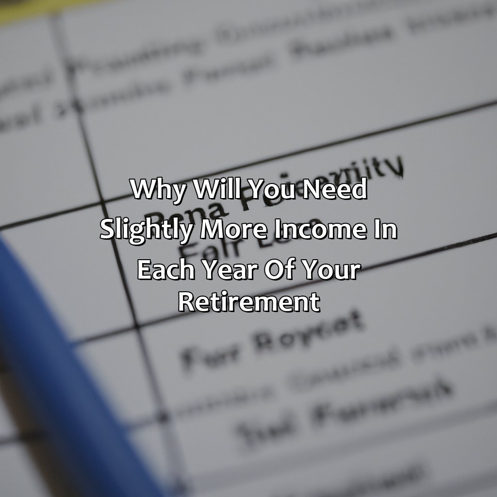 Why Will You Need Slightly More Income In Each Year Of Your Retirement?