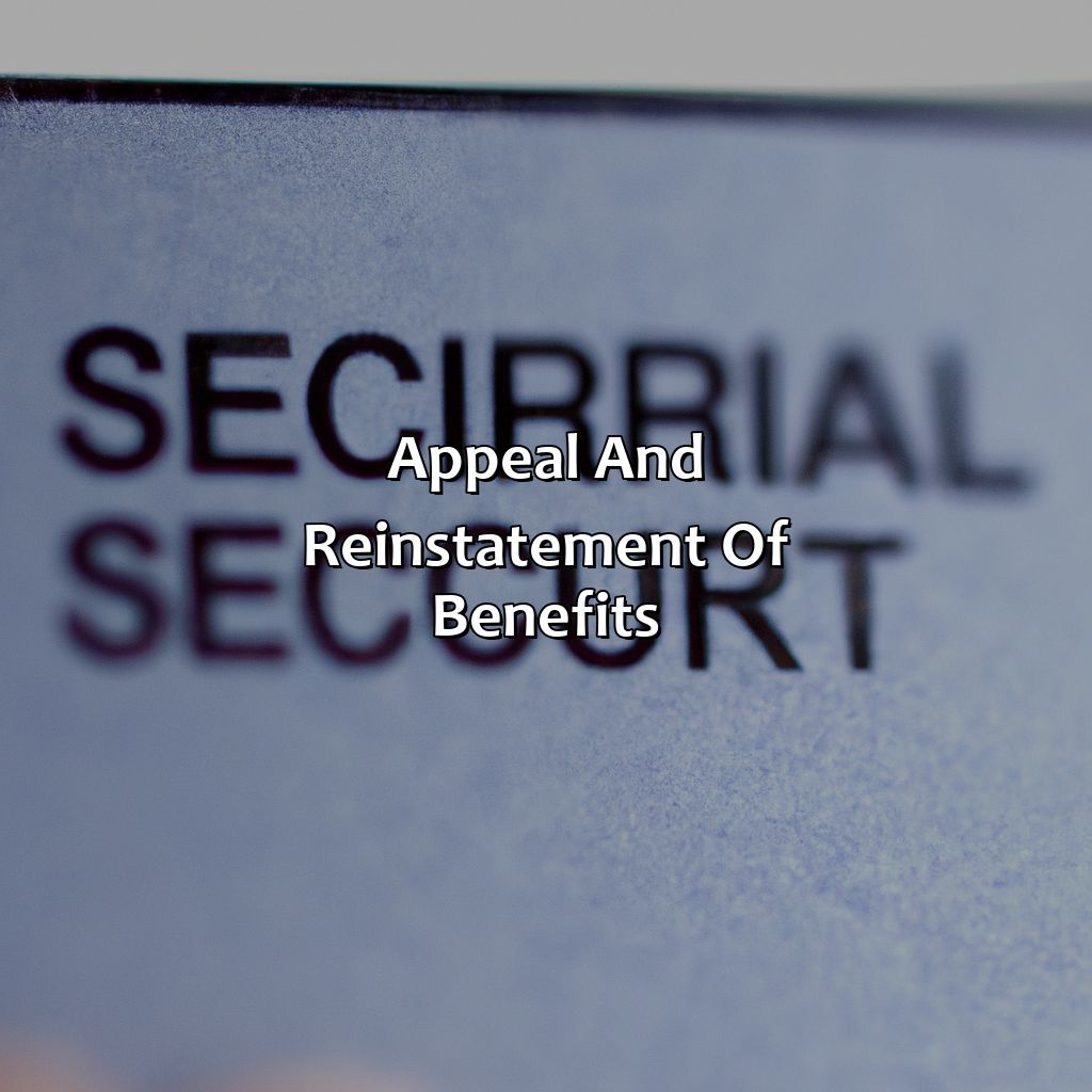 Appeal and Reinstatement of Benefits-why would social security benefits be suspended?, 